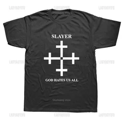 Fashion Slayers Metal Rock Band T Shirt God Hates Us All Unisex Men Women T Shirt Short Sleeve Cotton T-shirt Graphic T Shirts