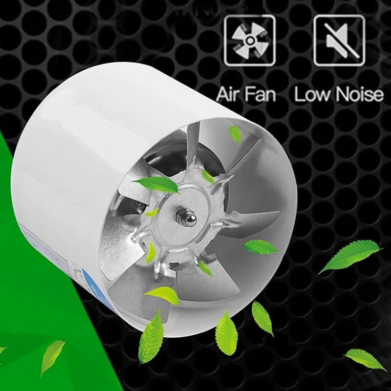 Ventilatore per condotto in linea da 4 pollici ventilatore per aria tubo metallico ventilazione ventilatore di scarico Mini estrattore ventilatore da parete per wc da bagno