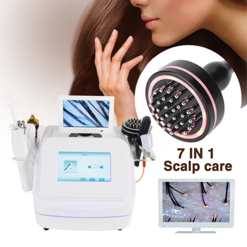 7 In 1 Hair Growth/Regrowth Hair Follicle Detection Scalp Care Machine Anti-hair Loss Device Hair Analyze Scalp Care Massage