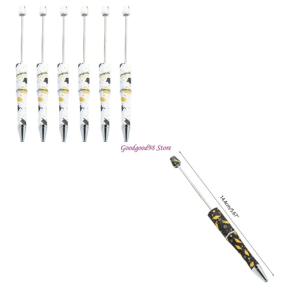 

Kids Students Black Rollerball Pens DIY Beaded Pens Office School Supplies