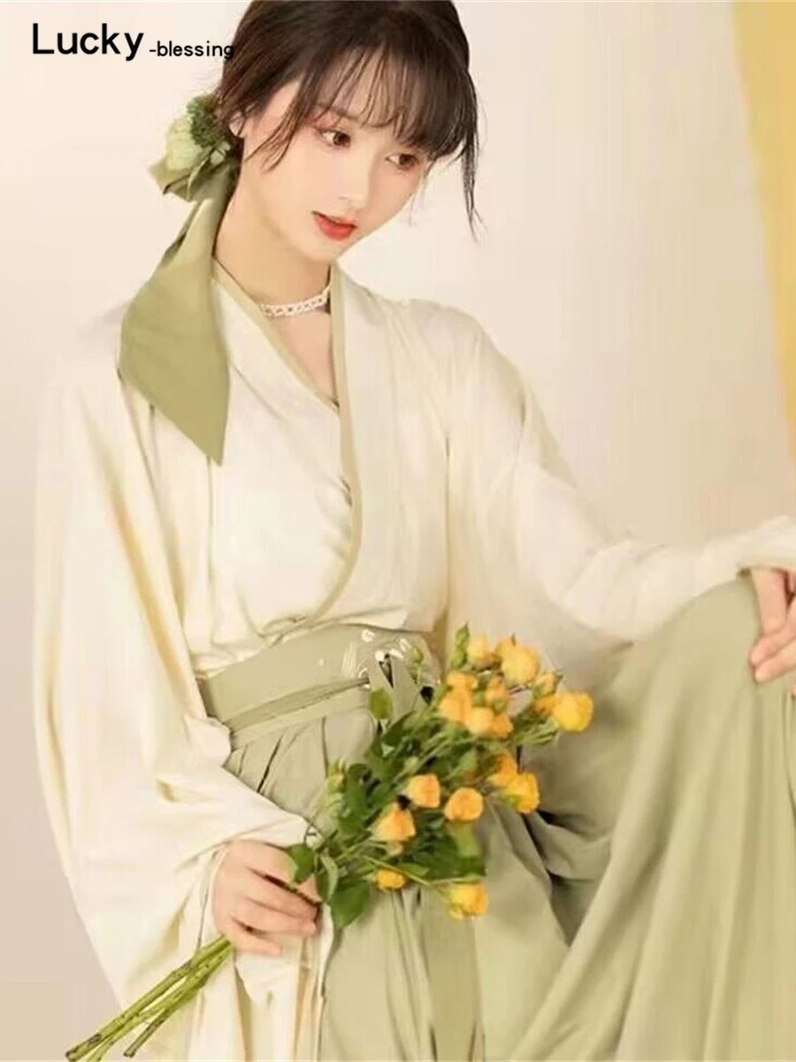 Kimono Sakura Girl Japanese Style Floral Print Vintage Dress Woman Oriental Camellia Love Costume Haori Yukata Asian Clothes