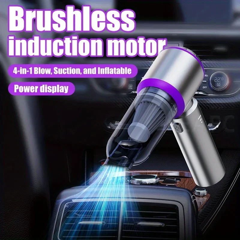 Portable Cordless Handheld Vacuum Cleaner 13000Pa Car Vacuum With Brushless Motor, 4 In 1 For Keyboard, Home, Pet And Car