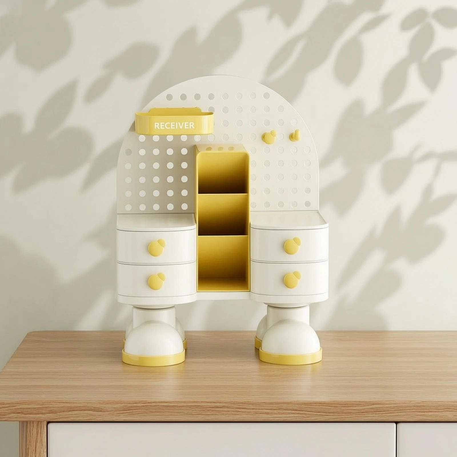 Pegboard Desk Organizer Compact Desktop Organizer with Drawers Organizador De Escritorio Con Cajones Ahorra Espacio for Students