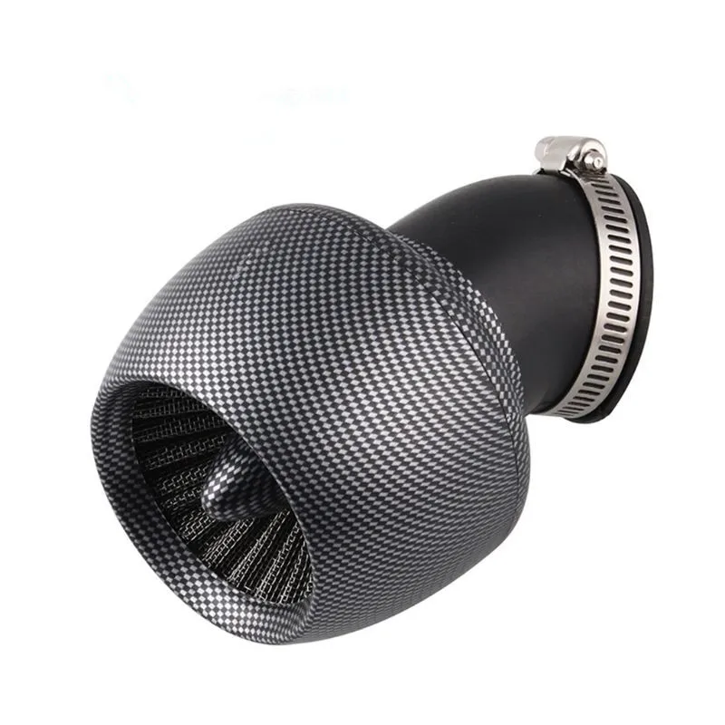 28mm/35mm/42mm/48mm Universal Motorcycle Air Filter Carbon Fiber For 150cc 250cc ATV Quad Moped Scooter Go Kart