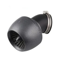28mm/35mm/42mm/48mm Universal Motorcycle Air Filter Carbon Fiber For 150cc 250cc ATV Quad Moped Scooter Go Kart