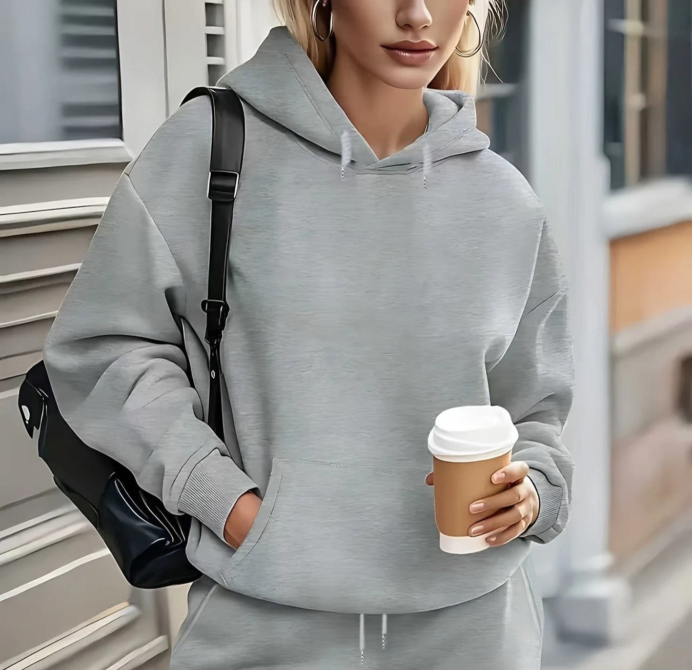 Осенне-зимняя женская толстовка с капюшоном больших размеров, классическая флисовая однотонная универсальная стильная повседневная уличная толстовка большого размера