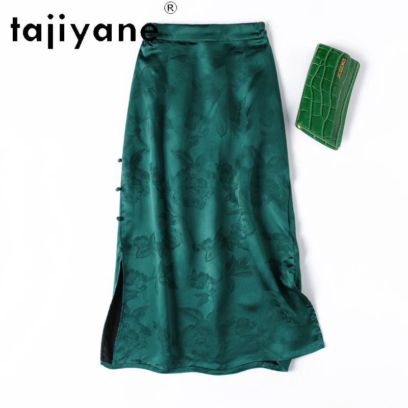 TAJIYANE 100% Natural Mulberry Silk Womens Skirts Summer Women Clothing 2024 New Arrivals Fashion Long Skirt for Women Готика