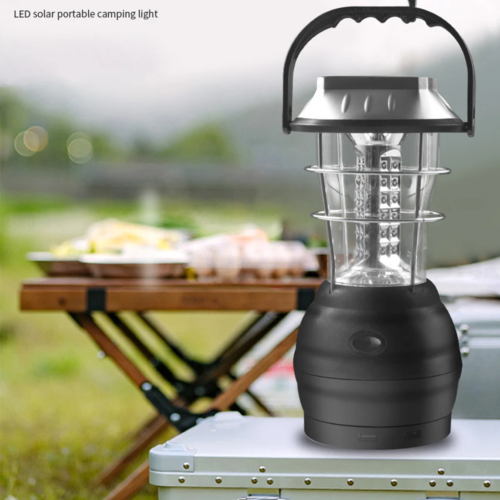 Solar Camping Light USB Rechargeable Portable 36LED Camping Lanterns Hanging Tent Light Outdoor Emergency Lighting