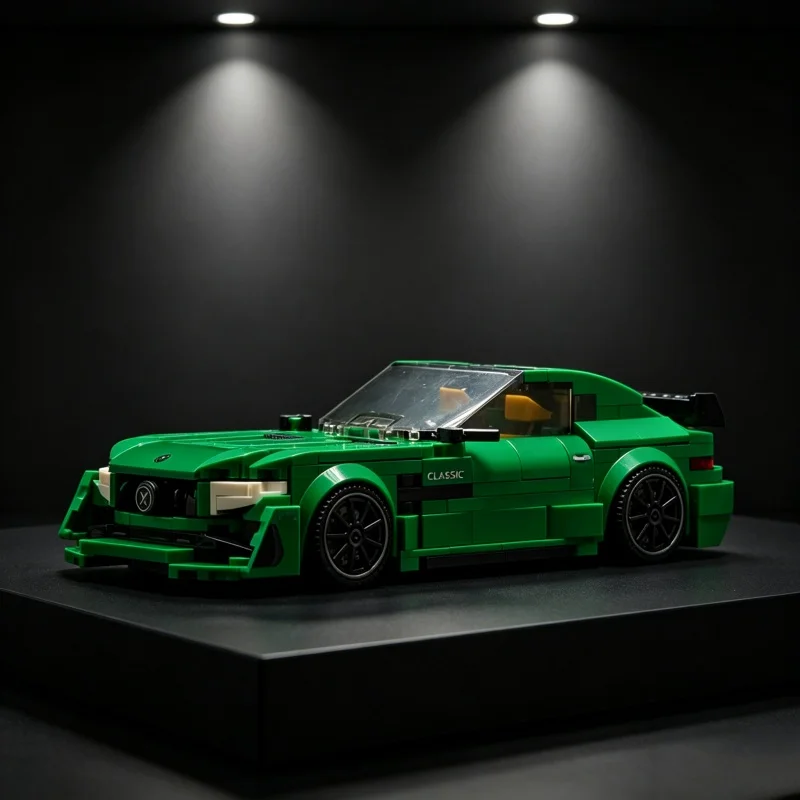 

2026 New Wide Body Car Building Block Model DIY Assembled Bricks Desktop Ornament Collection Display