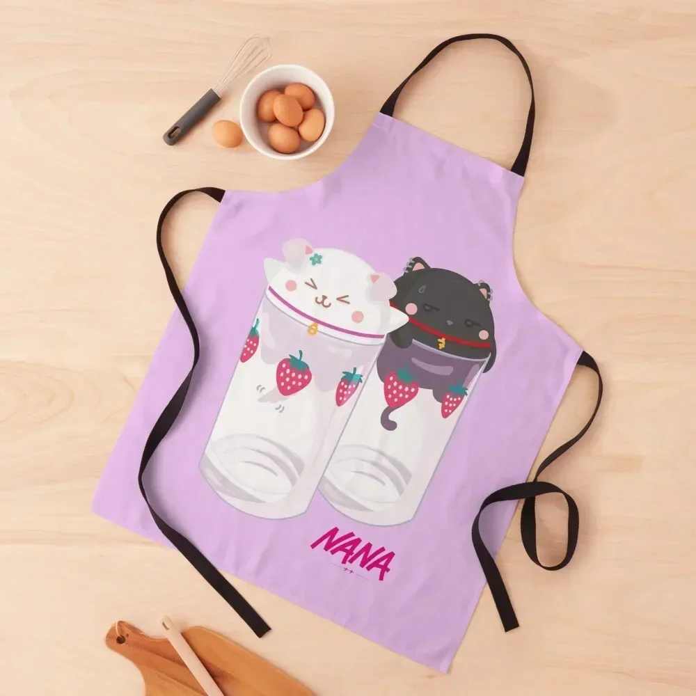 Nana & Hachi - Strawberry glasses Apron painting innovative kitchen and home items Barista Goods For Home And Kitchen Apron