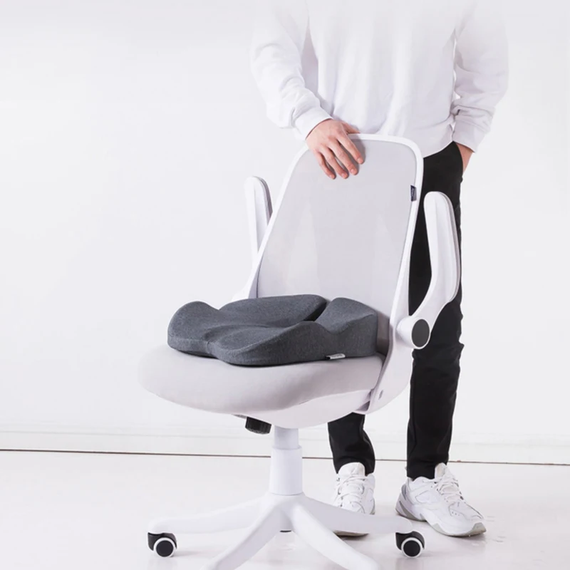 1pc Ergonomic Seat Cushion,Large Memory Foam Cushion for Office Chair,Lower Back,Coccyx Pressure Relief,Car Seat Cushions ﻿