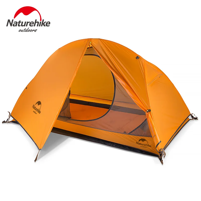 Naturehike-tienda de campaña portátil ultraligera de 1,3 kg, carpa individual impermeable 20D/210T, PU3000 +, tienda de ciclismo para turismo al aire libre con esterilla gratis