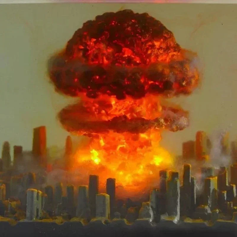 Nuclear Explosion Mushroom Cloud Lamp Flameless Lamp For Courtyard Living Room Decor 3D Night Light Desktop ornaments gifts
