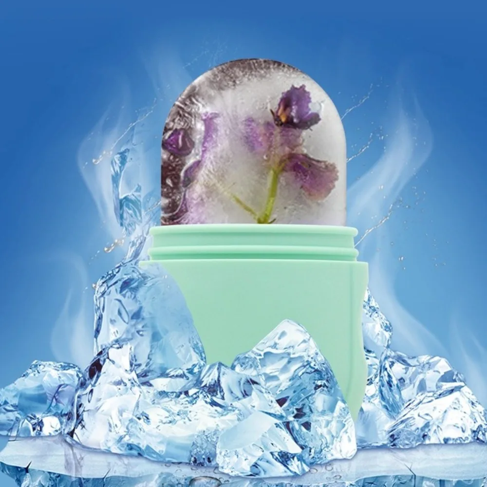 실리콘 얼굴 마사지 아이스 롤러 스킨 케어 다기능 아이스 페이셜 롤러 재사용 가능한 쿨링 마사지기 얼굴 아이스 큐브 몰드