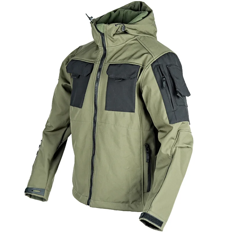 Jaqueta militar masculina, quebra-vento softshell, uniforme tático de combate, uniforme de forças especiais, jaquetas multicam, caça ao inverno