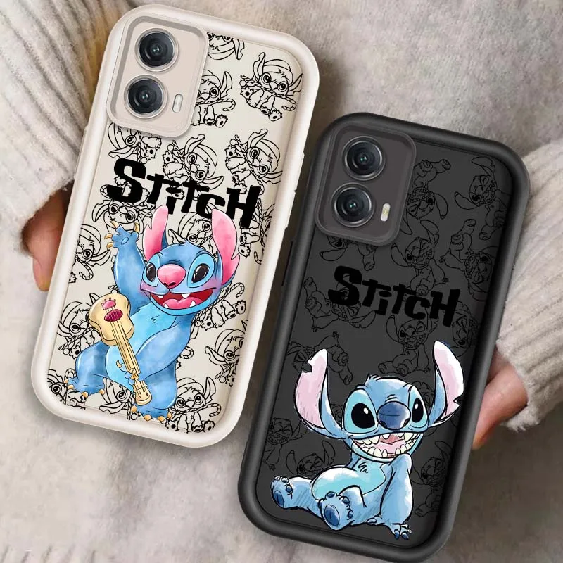 

Disney Cute Stitch Phone Case For Motorola G85 Edge 50 G24 G35 E14 G04 G34 G Stylus G54 G13 G32 G14 5G Eye Ladder