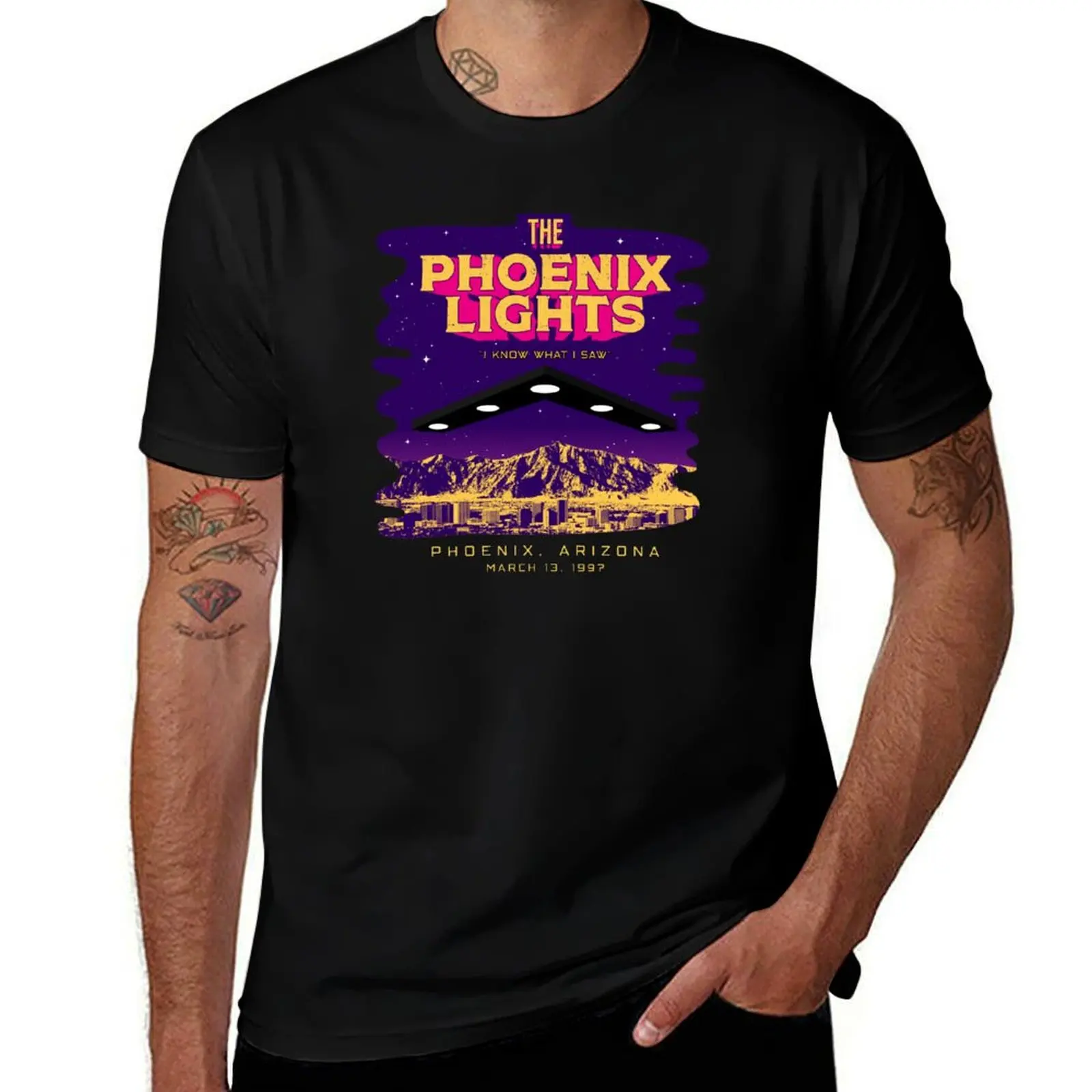 

The Phoenix Lights UFO Event - I Know What I Saw 1997 T-Shirt t shirt for man graphic t shirts for man T-shirt