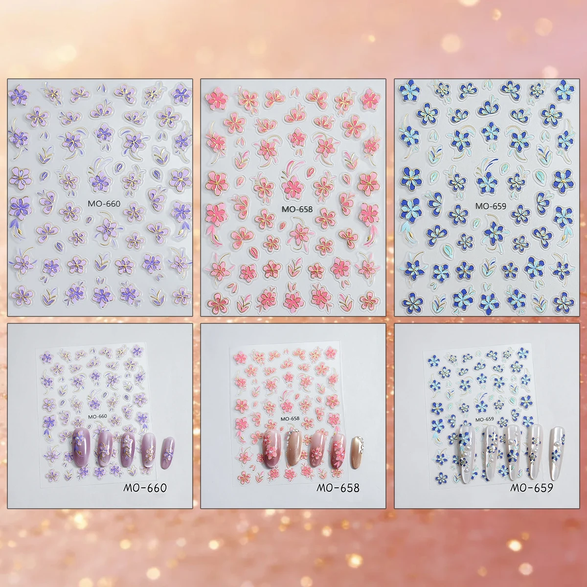 3/6/12 Vellen 5D Bloemen Nail - Nail Art Quotes recensie en prijs