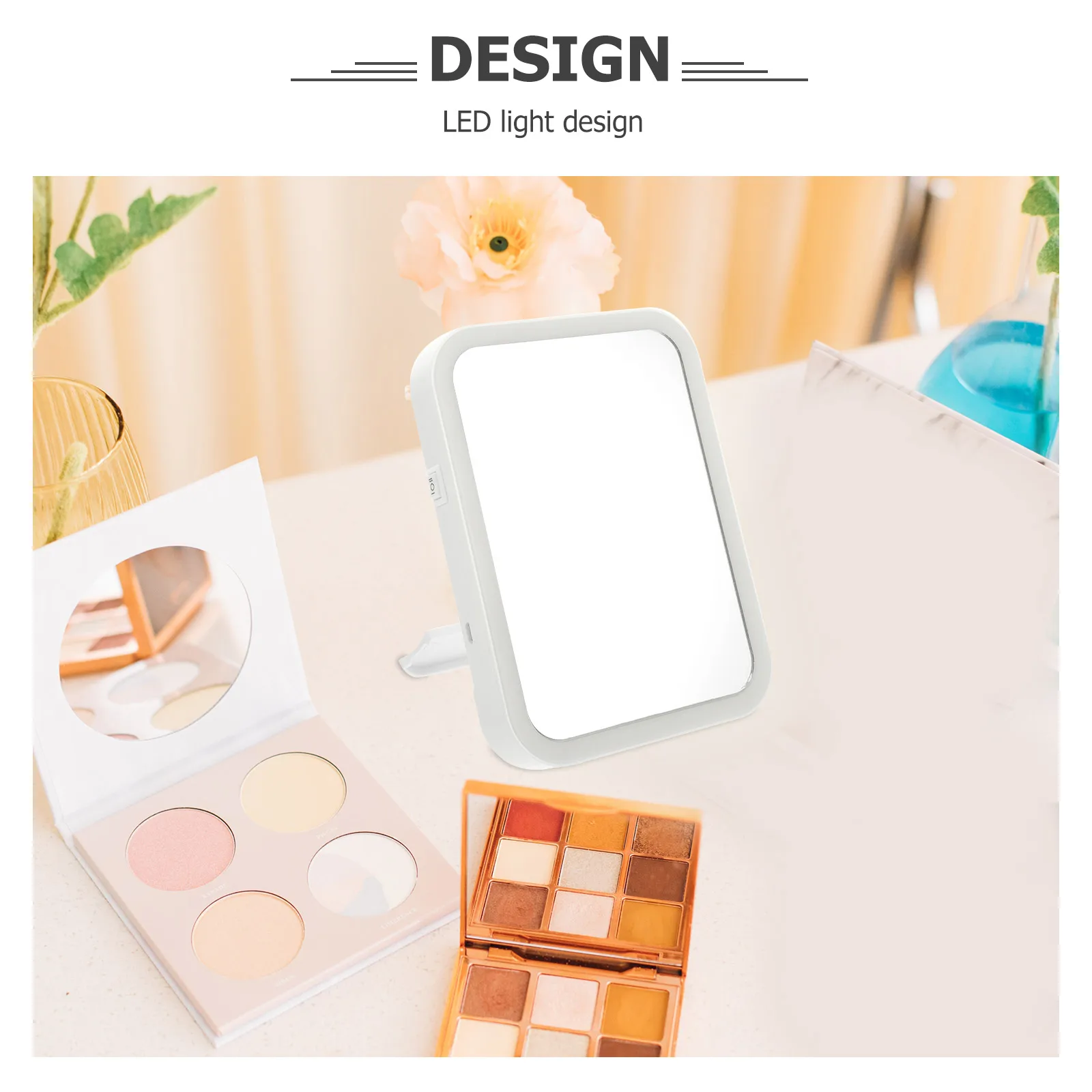 

Led Makeup Vanity Lighted Rechargeable Portable Adjustable Brightness Usb Female Beauty Table Home Use Lighted Vanity