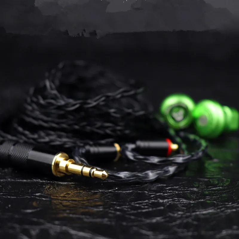 TONEKING Dendroaspis Viridis tres diafragmas dinámicos Metal HIFI auricular división de frecuencia física auriculares con Cable MMCX