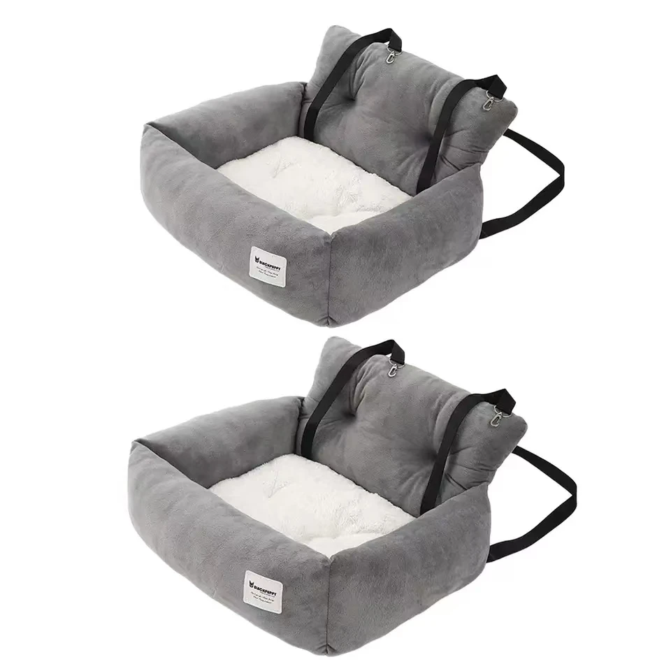 Dog Car SUV Seat Puppy Bed with Adjustable Fixed Strap Non-Slip Bottom Dog Seat for Dog Cat Traveling Carry Supplies