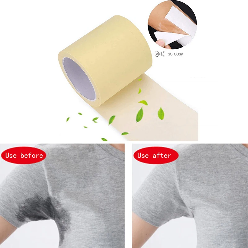 New 1 Roll Disposable Armpit Sweat Pads Transparent Underarm Antiperspirant Sticker