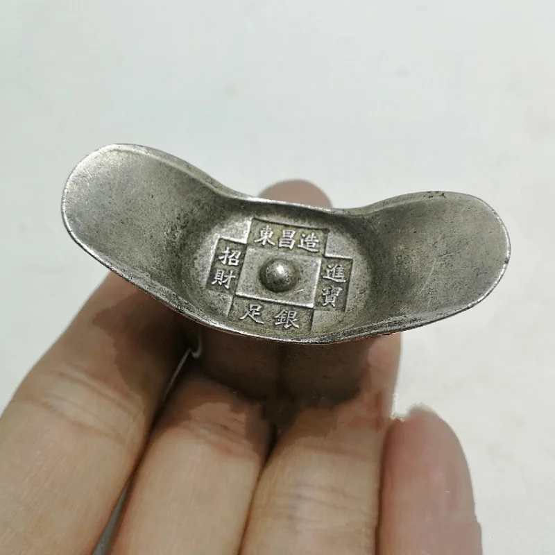 Traditional Chinese Antique Miscellaneous Antique Silver Ingots Modern Exquisite Handicrafts Decorations Folk Art Collections
