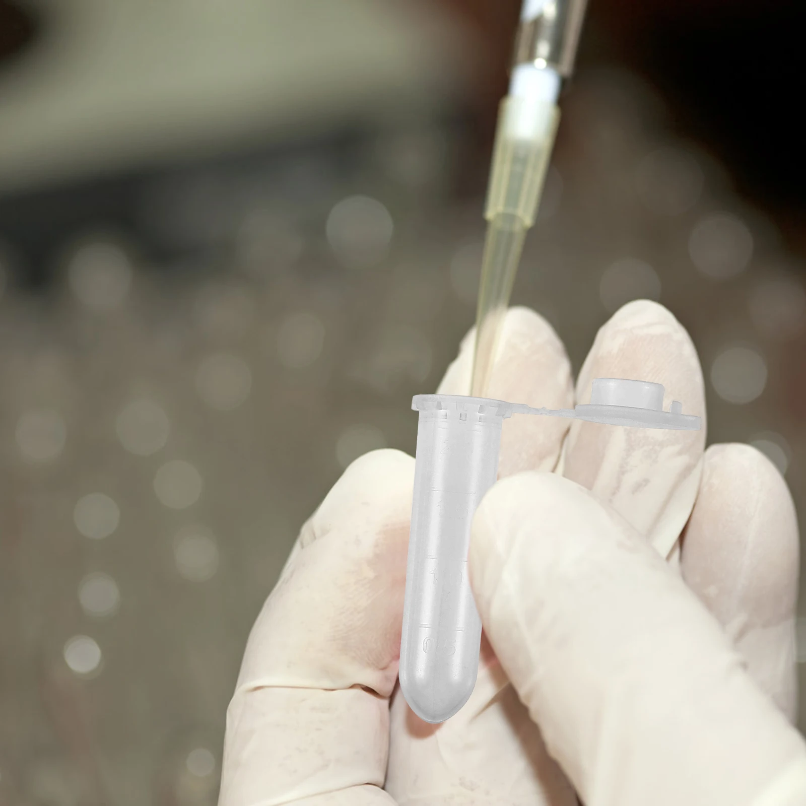 

500 Pcs Tube Round Lab Test Tubes with Lids Flat Bottom Vials Caps Plastic Sample