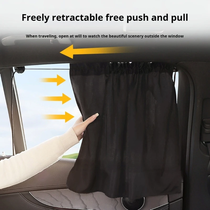1/2/4Pcs Car Window Sunshade Side Curtain with Easy Installation Design Blocks Sunlight Effectively Provide Privacy