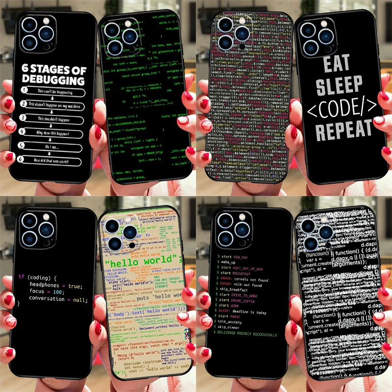 Programming Languages Case For Samsung Galaxy S26 Ultra S20 S21 S22 S23 S24 S25 Ultra S10 Plus S25 FE Phone Cover