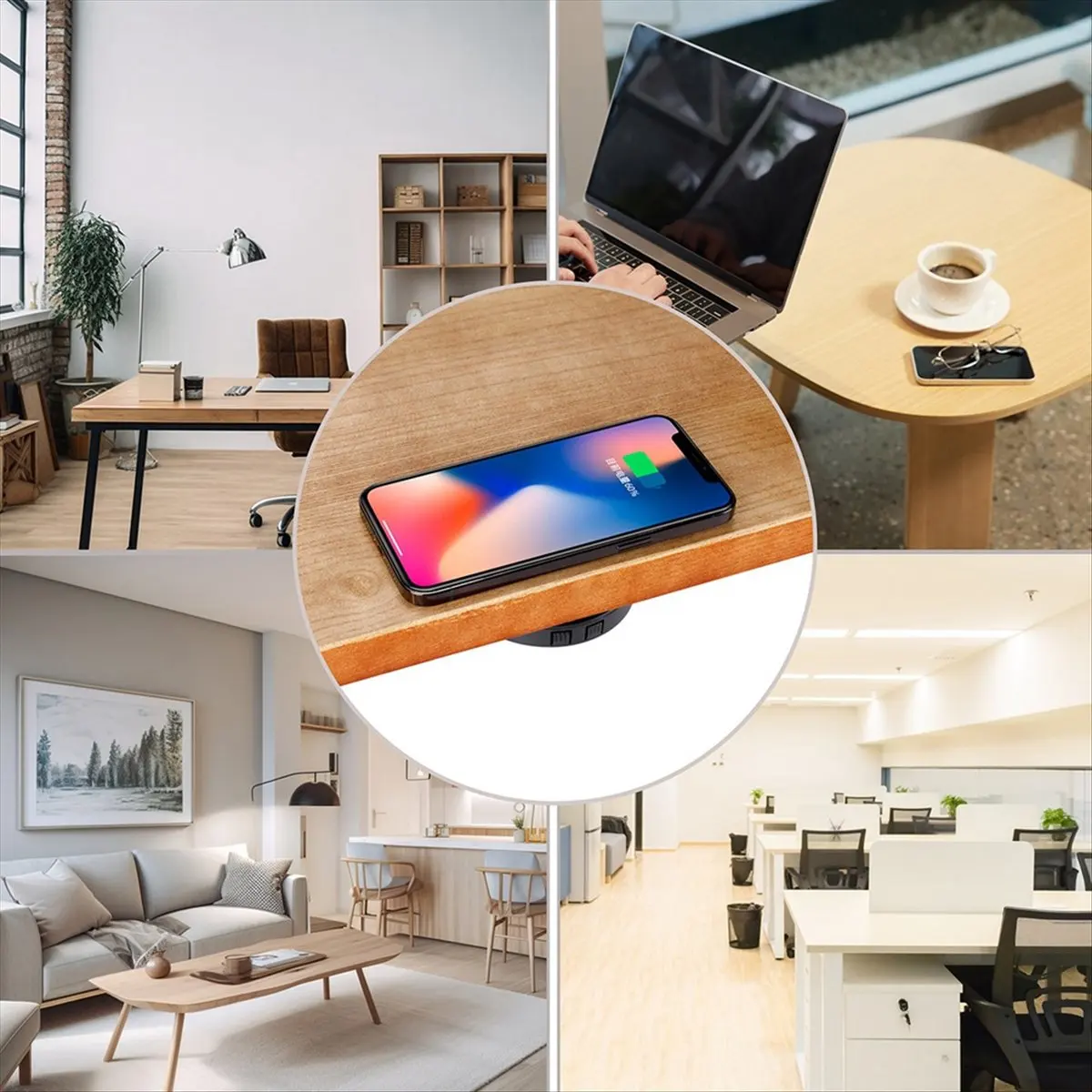 AAAE 15W Wireless Charger 20MM Air Separation Fast Charging Easy Installation Quick Charger