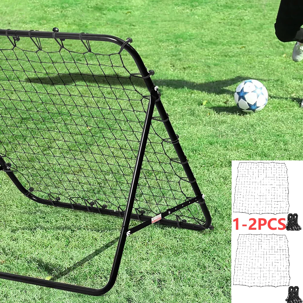 Rebote de fútbol portátil de 2-1 piezas, equipo de Entrenamiento de fútbol, red de rebote de fútbol de ángulo ajustable y 20 cuerdas elásticas para principiantes
