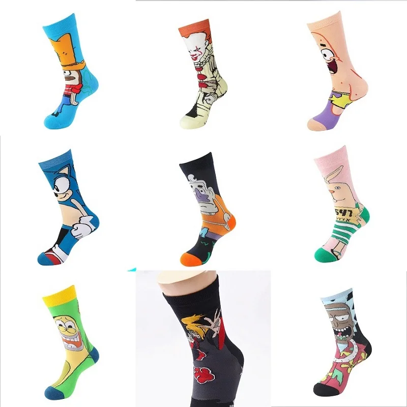 Promotion Fashion Happy Holiday Middle Tube Socks For Men Women Style Random 1 pair