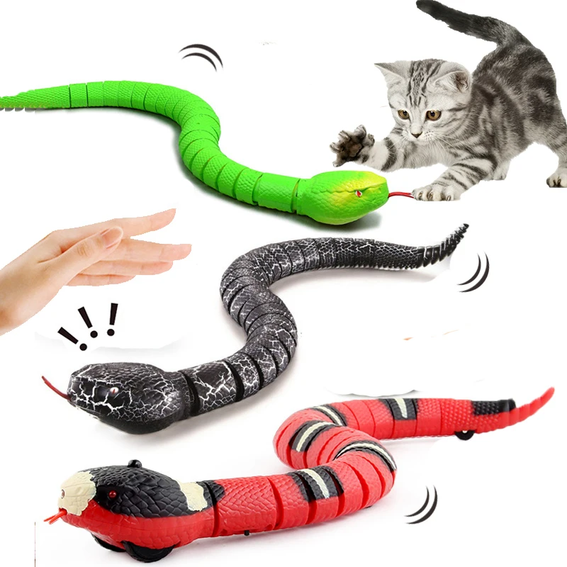 

Smart Cat Toy Simulation Snake Interactive Cat Toys Automatic Sensing Snake Tease Toys USB Charging Funny Pet Toy
