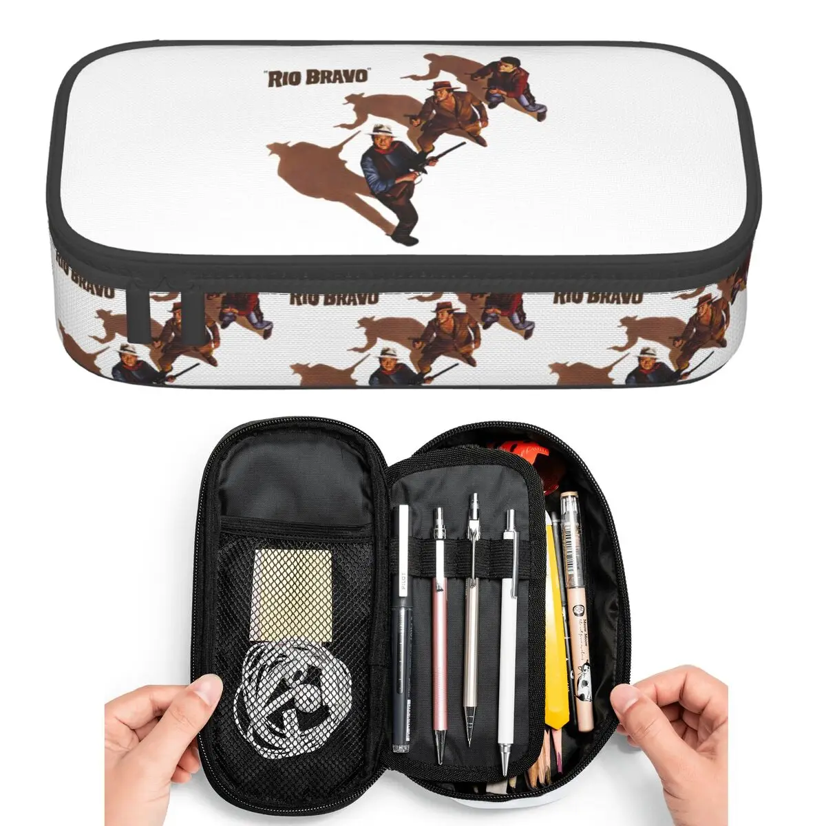 Rio Bravo Movie Pencil Cases for Student Pen Box Pencil Bag Big Capacity Pencil Pouch Pen Holder