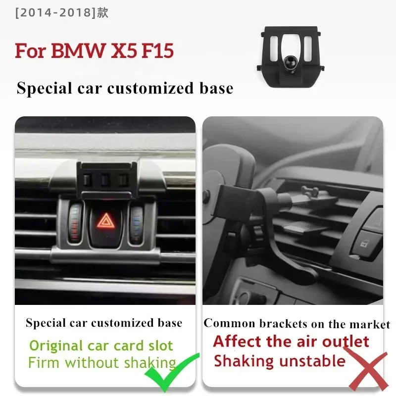 

2014-2018 For BMW X5 F15 Mobile Phone Holder Wireless Charger Car Cell Phones Mount Navigation Bracket GPS Support 360 Rotating