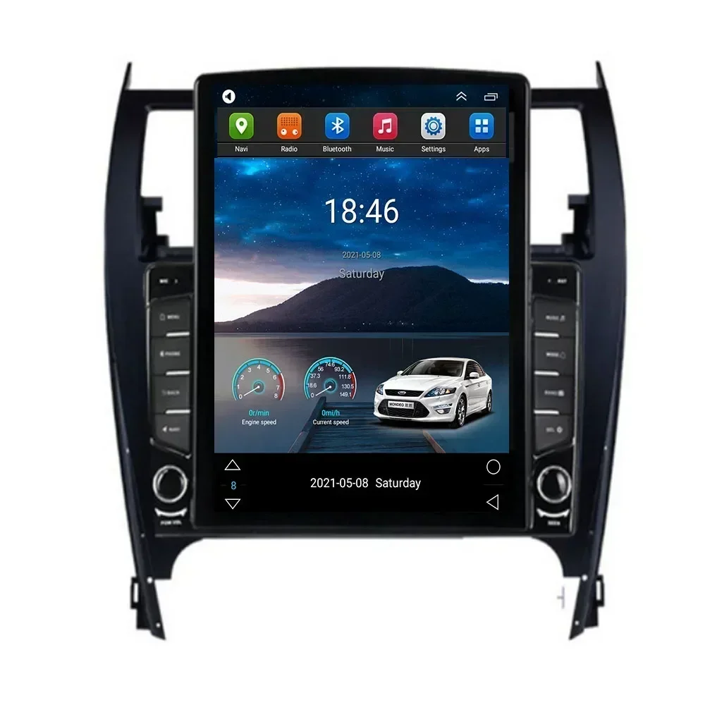 

For Tesla Style 2Din Android 13 Car Radio For TOYOTA CAMRY 2012 - 2014 Multimedia Video Player GPS Stereo Carplay DSP RDS Camera