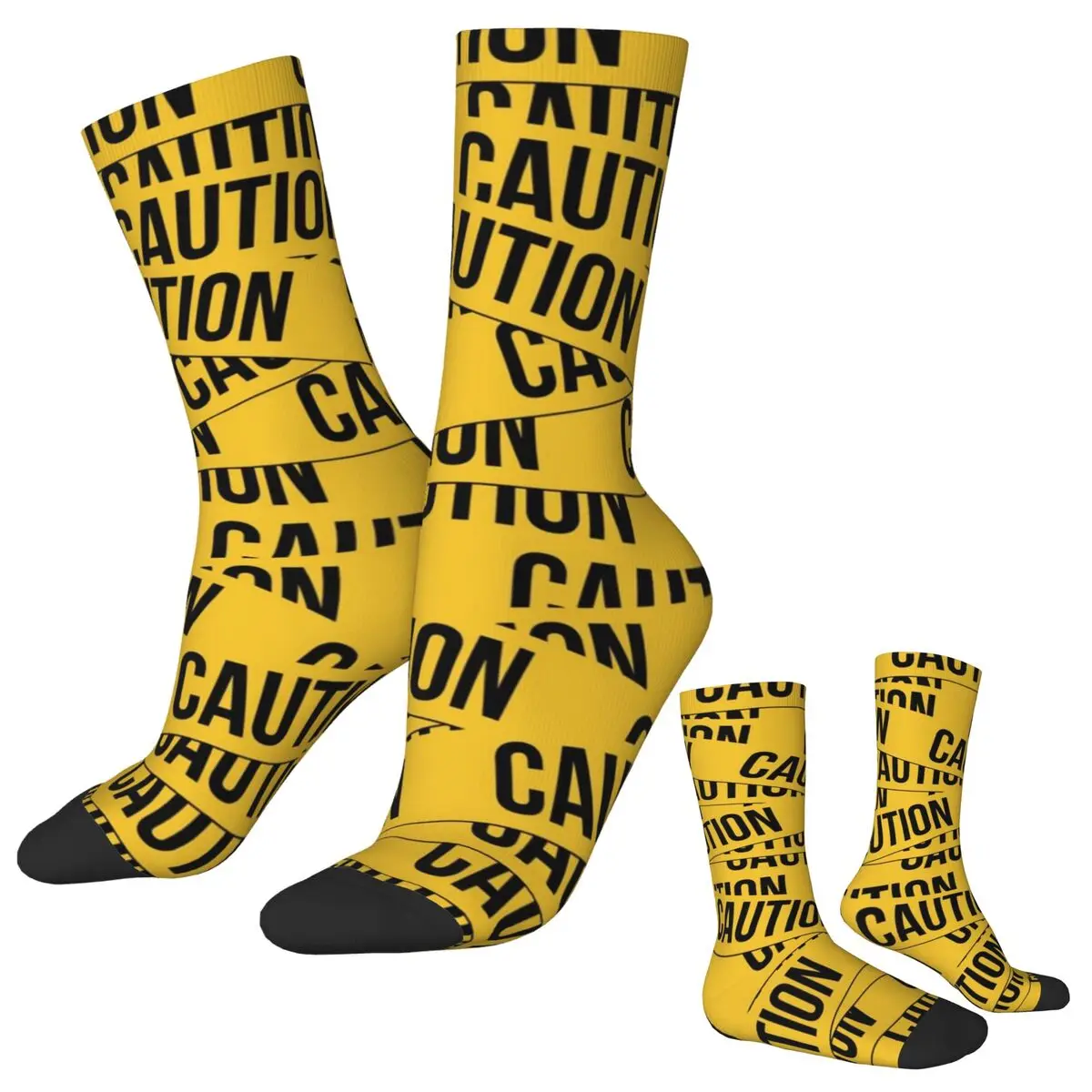 

Носки для пар, предупреждающие ленты, чулки с рисунком преступления, осенняя новинка, мягкие носки, дизайнерские нескользящие носки для бега