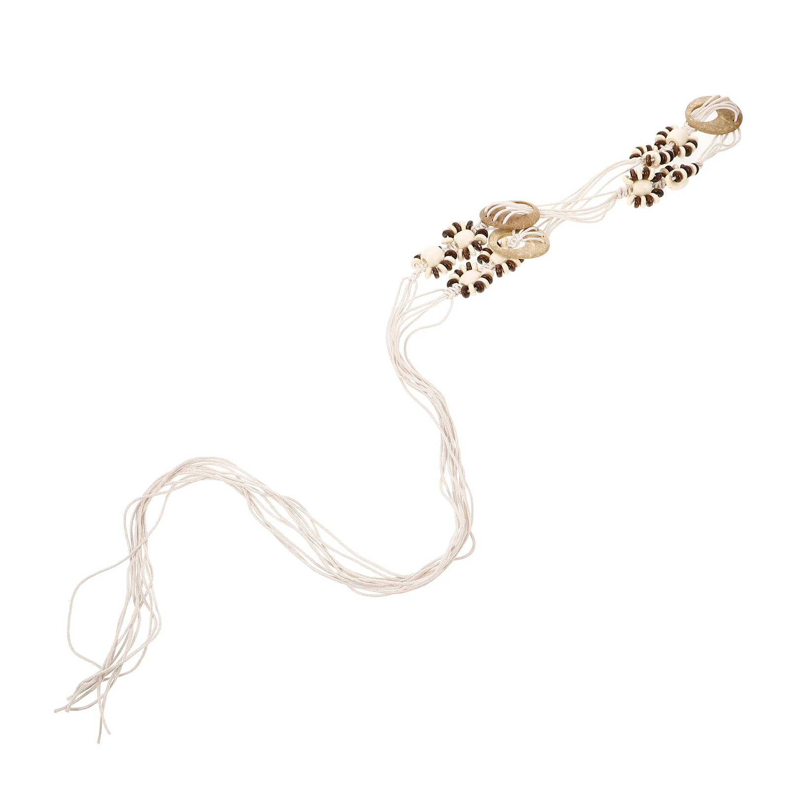 

Bohemian Waist Belt Shell Beads Adjustable Boho Braided Rope Belt Summer Festival Beach Dress Accessory