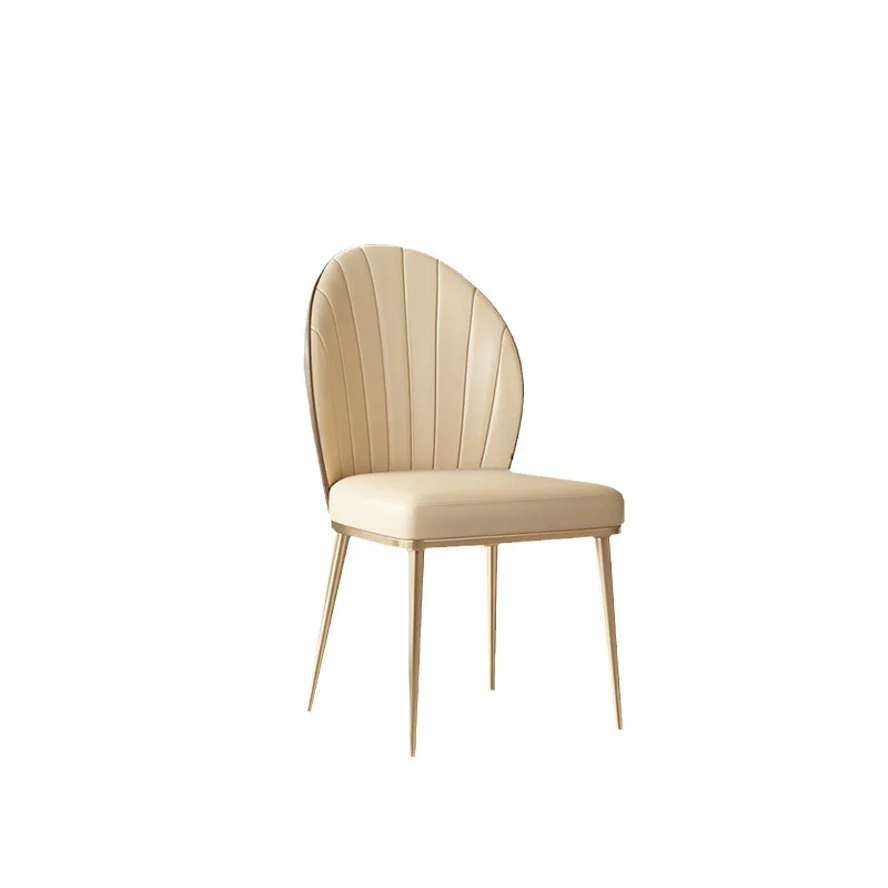 

Italian light luxury dining chair modern simple home leisure backrest stool Nordic small apartment restaurant Internet celebrity