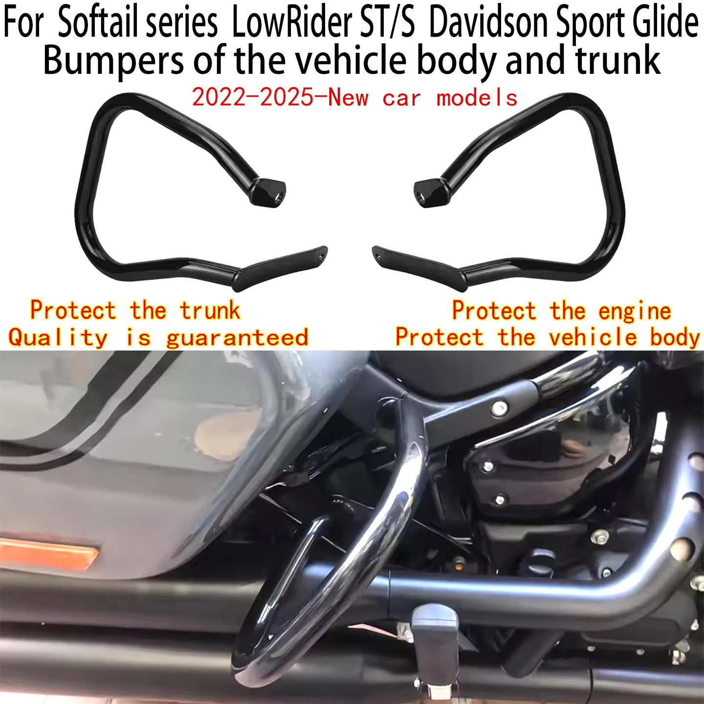 Protector de Parachoques para Harley-Davidson Low Rider ST, Serie Softail, Davidson Sport Glide, Barra Protectora Lateral, Low Rider S 2025