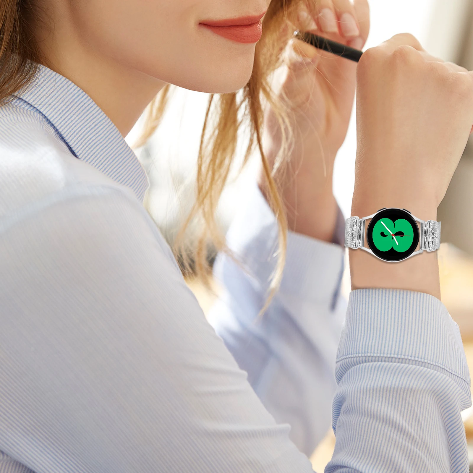 Ремешок из нержавеющей стали Milan 20 мм для Samsung Galaxy Watch 7/6/5/4 44/40 мм, универсальный ремешок-браслет для часов Huawei GT 2-2e-pro