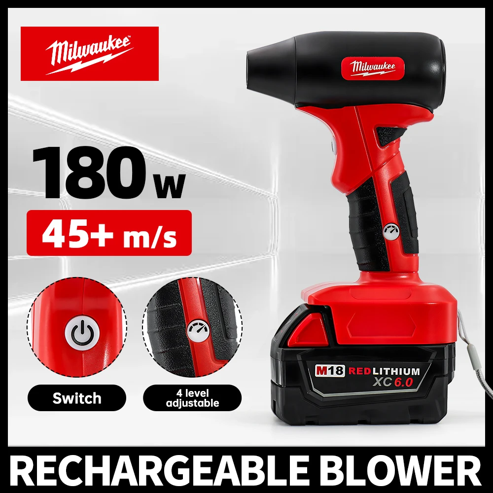 

Milwaukee 18v Brushless TurboJet Fan Electric Air Duster 4-Speed Control Violent TurboFan Electric Air Duster Clean Power Tools