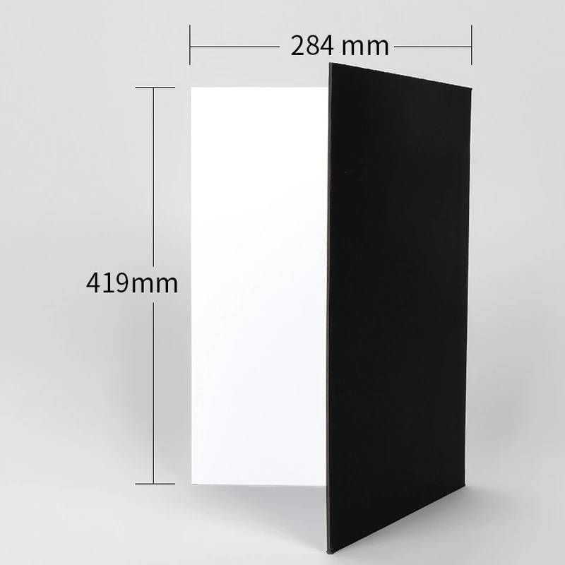 3 In1 Multipurpose Photography Collapsible Cardboard Foldable Reflector White Black Silver Reflective Paper Light Accessory