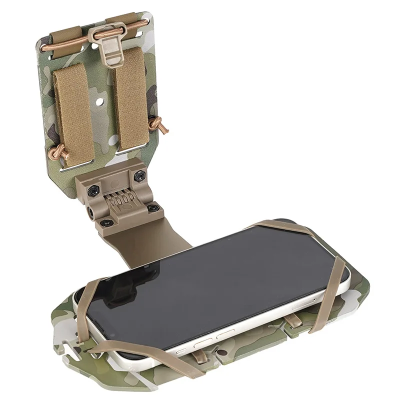 tactical-rotatable-phone-holder-hunting-vest-front-smartphone-carrier-adjustable-molle-kydex-alloy-foldable-navigation-board