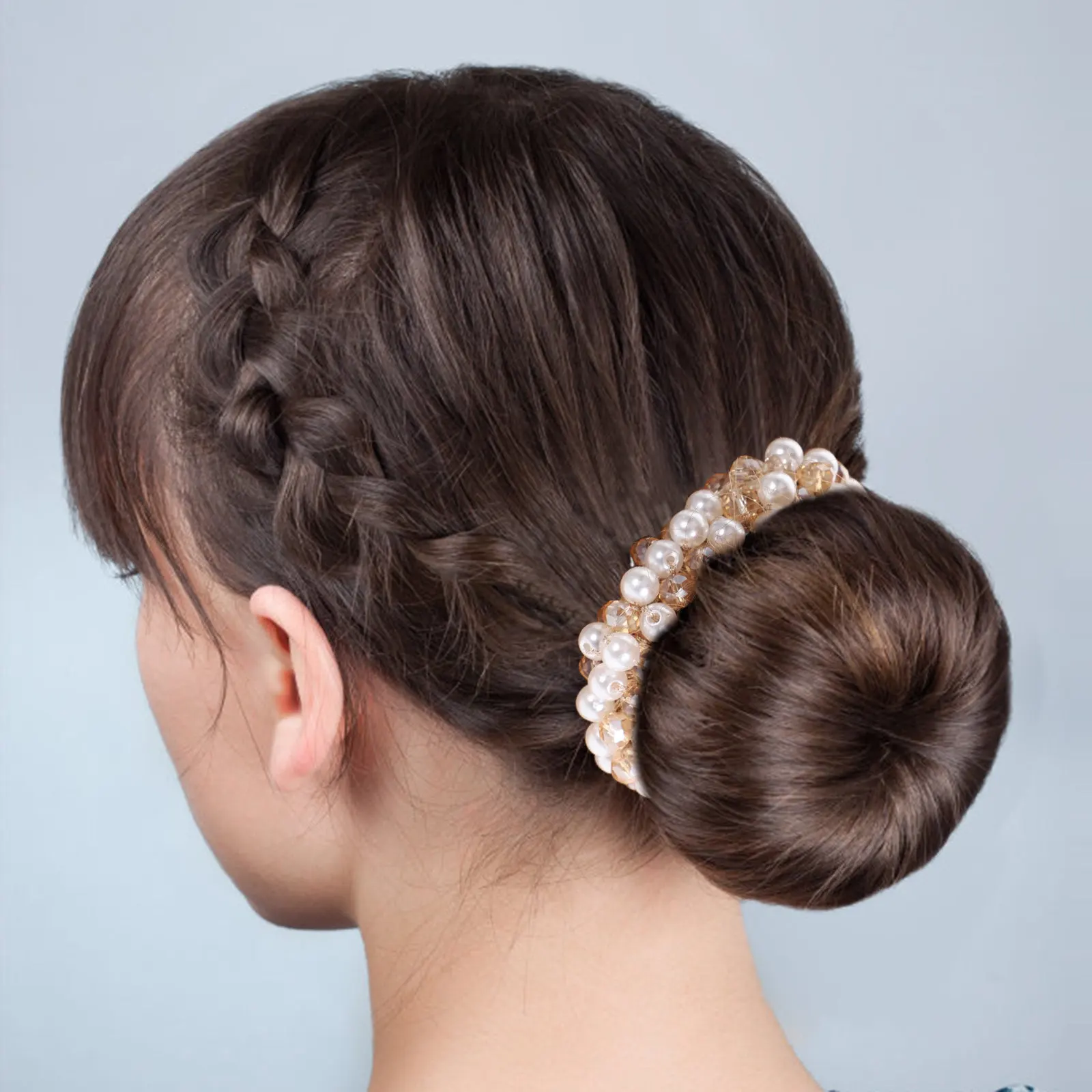 

Набор из 3 эластичных резинок для волос с кристаллами, мягкие резинки для хвоста, для женщин и девочек, для повседневных и торжественных причесок