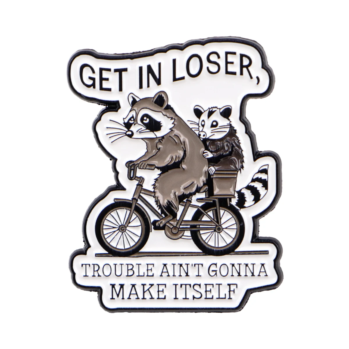Funny Animals Enamel Pin, Cartoon Cat Brooch