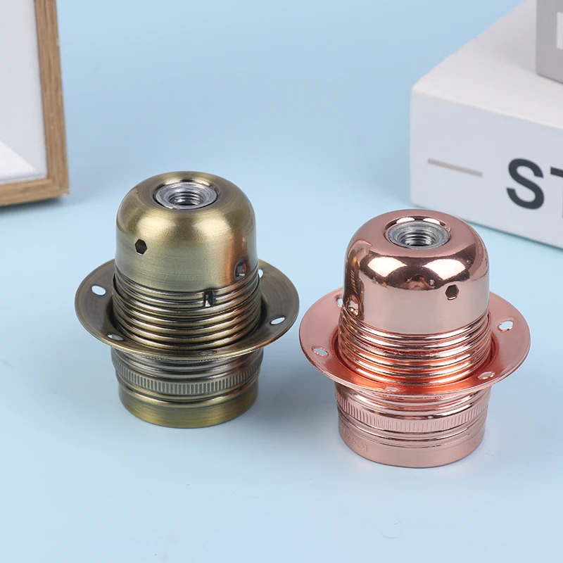 Metal Lamp Holder E27 Polished Vintage Lamp Socket DIY Light Lamp Base Retro Screw Adapter Lampholder For Lighting Fixture