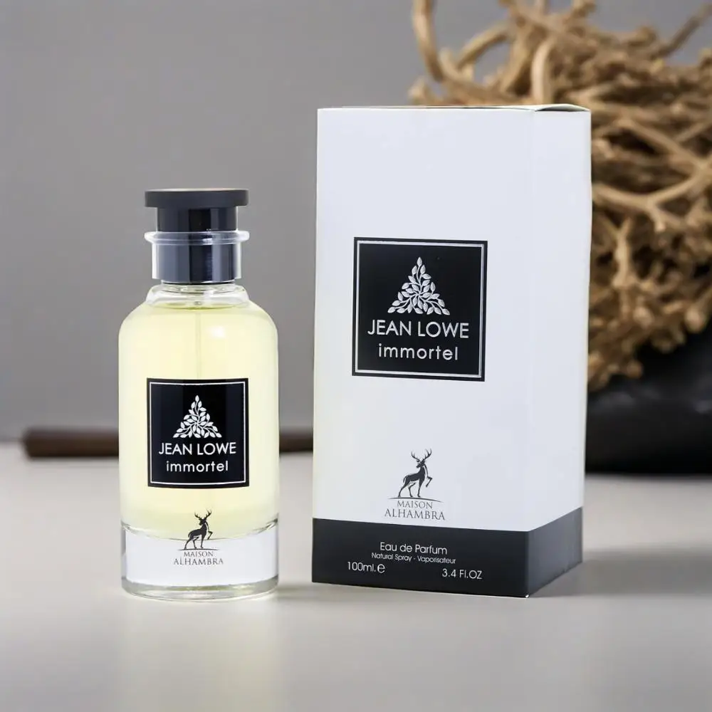 بخاخ جان لو إمورتيل للرجال Eau de Parfum 3.4 أونصة - عطر رجالي ممتاز مع ملاحظات خشبية غنية وحارة وكهرمانية، يدوم طويلاً