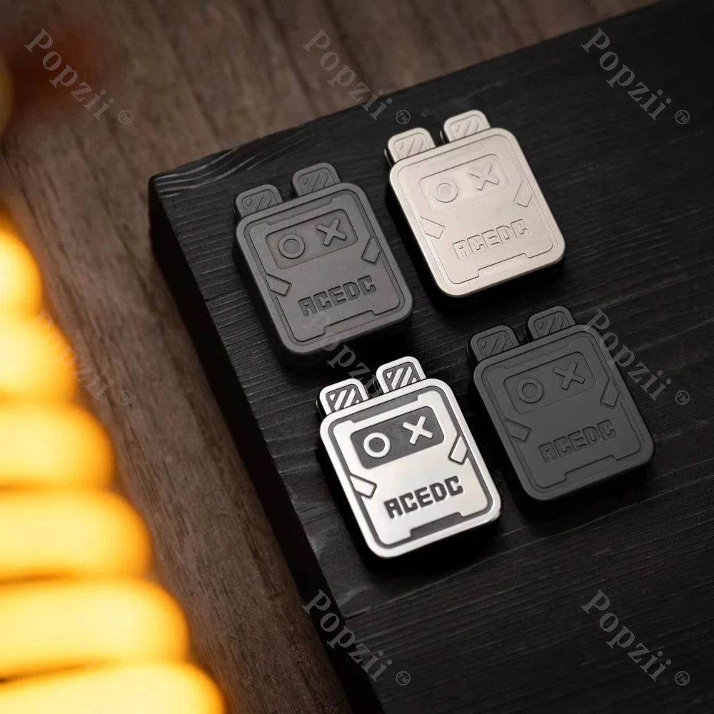 ACEdc EDC & SSS EDC チタン合金彫刻ラボットキュートプッシュスライダーフィジェットスピナー指遊びおもちゃ不安解消おもちゃ